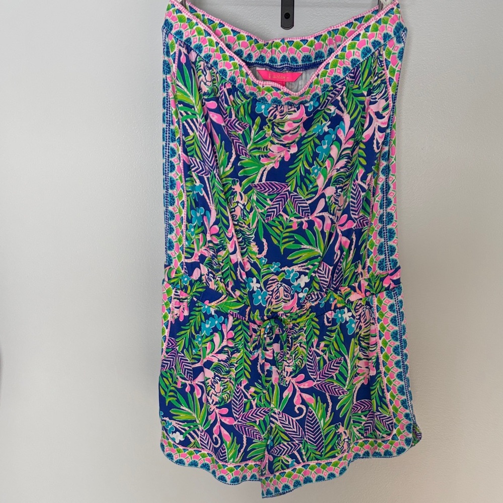 Lily Pulitzer Vibrant Leaf Print Romper